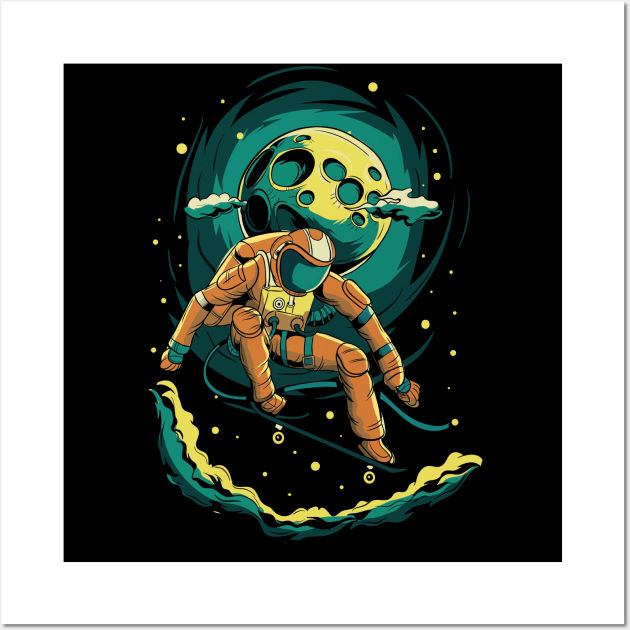 Skater Astronaut Wall Art by BDAZ